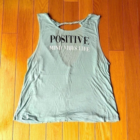 Carbon Copy Extra Soft Positive Mind • Vibes • Life Tank Top - Picture 2 of 4